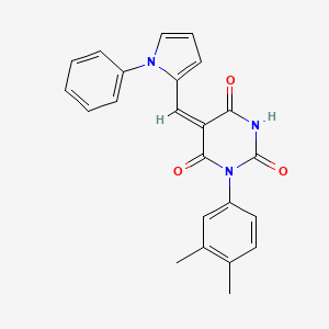 1-(3,4-dimethylphenyl)-5-[(1-phenyl-1H-pyrrol-2-yl)methylene]-2,4,6(1H,3H,5H)-pyrimidinetrione