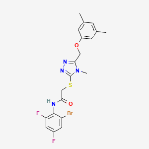 N-(2-bromo-4,6-difluorophenyl)-2-[[5-[(3,5-dimethylphenoxy)methyl]-4-methyl-1,2,4-triazol-3-yl]sulfanyl]acetamide