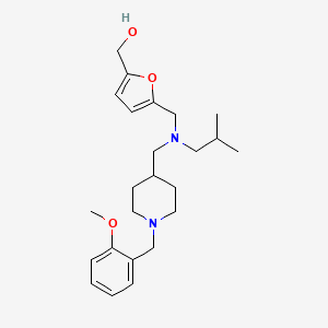 molecular formula C24H36N2O3 B5076422 {5-[(isobutyl{[1-(2-methoxybenzyl)-4-piperidinyl]methyl}amino)methyl]-2-furyl}methanol 