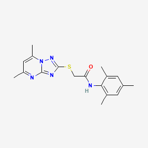 2-[(5,7-DIMETHYL[1,2,4]TRIAZOLO[1,5-A]PYRIMIDIN-2-YL)SULFANYL]-N-MESITYLACETAMIDE