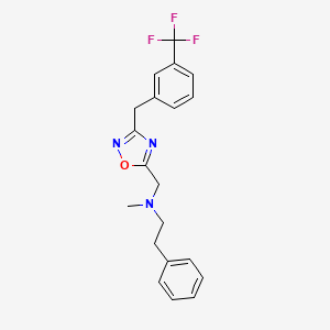 N-methyl-2-phenyl-N-({3-[3-(trifluoromethyl)benzyl]-1,2,4-oxadiazol-5-yl}methyl)ethanamine