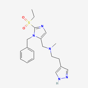 N-{[1-benzyl-2-(ethylsulfonyl)-1H-imidazol-5-yl]methyl}-N-methyl-2-(1H-pyrazol-4-yl)ethanamine