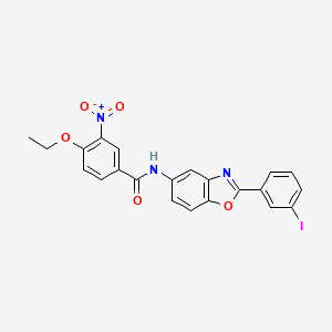 4-ethoxy-N-[2-(3-iodophenyl)-1,3-benzoxazol-5-yl]-3-nitrobenzamide