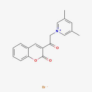 molecular formula C18H16BrNO3 B5076534 3,5-dimethyl-1-[2-oxo-2-(2-oxo-2H-chromen-3-yl)ethyl]pyridinium bromide 