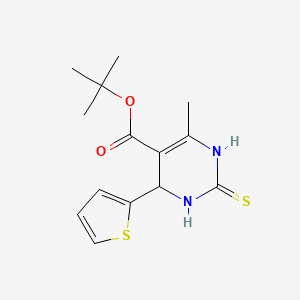 molecular formula C14H18N2O2S2 B5076563 tert-butyl 6-methyl-4-(2-thienyl)-2-thioxo-1,2,3,4-tetrahydro-5-pyrimidinecarboxylate 