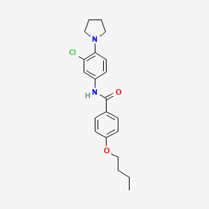 4-butoxy-N-[3-chloro-4-(1-pyrrolidinyl)phenyl]benzamide