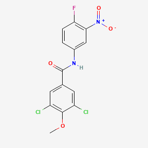 molecular formula C14H9Cl2FN2O4 B5076584 3,5-dichloro-N-(4-fluoro-3-nitrophenyl)-4-methoxybenzamide 