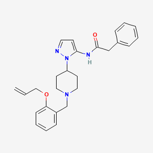 molecular formula C26H30N4O2 B5076599 N-(1-{1-[2-(allyloxy)benzyl]-4-piperidinyl}-1H-pyrazol-5-yl)-2-phenylacetamide 