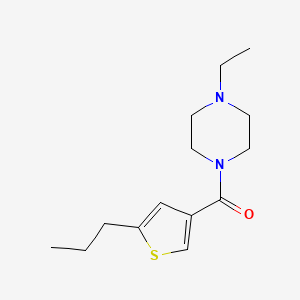 molecular formula C14H22N2OS B5076625 1-ethyl-4-[(5-propyl-3-thienyl)carbonyl]piperazine 