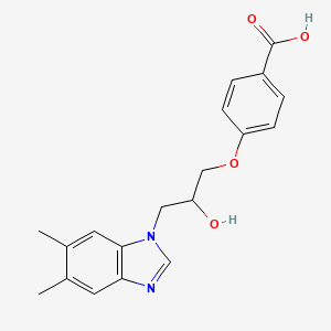 molecular formula C19H20N2O4 B5076629 4-[3-(5,6-dimethyl-1H-benzimidazol-1-yl)-2-hydroxypropoxy]benzoic acid 