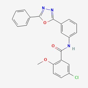 5-chloro-2-methoxy-N-[3-(5-phenyl-1,3,4-oxadiazol-2-yl)phenyl]benzamide