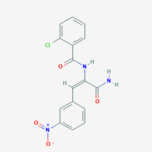 N-[1-(aminocarbonyl)-2-(3-nitrophenyl)vinyl]-2-chlorobenzamide