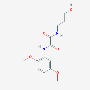 molecular formula C13H18N2O5 B5076664 N-(2,5-dimethoxyphenyl)-N'-(3-hydroxypropyl)ethanediamide 