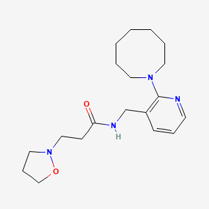 N-{[2-(1-azocanyl)-3-pyridinyl]methyl}-3-(2-isoxazolidinyl)propanamide