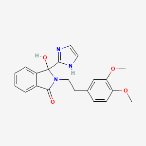 2-[2-(3,4-dimethoxyphenyl)ethyl]-3-hydroxy-3-(1H-imidazol-2-yl)-1-isoindolinone