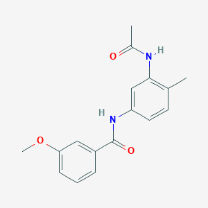 molecular formula C17H18N2O3 B5076693 N-[3-(acetylamino)-4-methylphenyl]-3-methoxybenzamide 