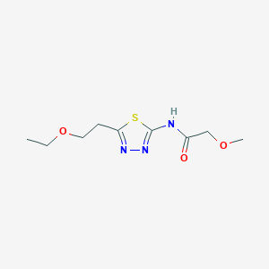 molecular formula C9H15N3O3S B5076698 N-[5-(2-ethoxyethyl)-1,3,4-thiadiazol-2-yl]-2-methoxyacetamide 