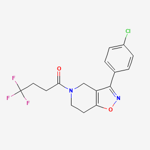 molecular formula C16H14ClF3N2O2 B5076748 3-(4-chlorophenyl)-5-(4,4,4-trifluorobutanoyl)-4,5,6,7-tetrahydroisoxazolo[4,5-c]pyridine 