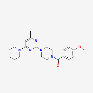 2-[4-(4-methoxybenzoyl)-1-piperazinyl]-4-methyl-6-(1-piperidinyl)pyrimidine