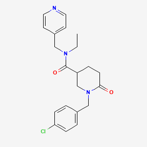 1-(4-chlorobenzyl)-N-ethyl-6-oxo-N-(4-pyridinylmethyl)-3-piperidinecarboxamide