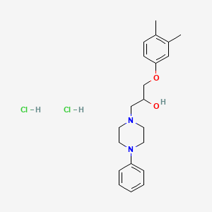 molecular formula C21H30Cl2N2O2 B5076782 1-(3,4-dimethylphenoxy)-3-(4-phenyl-1-piperazinyl)-2-propanol dihydrochloride 