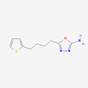 molecular formula C10H13N3OS B5076789 5-[4-(2-thienyl)butyl]-1,3,4-oxadiazol-2-amine 