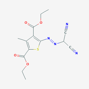 (E)-diethyl 5-((dicyanomethyl)diazenyl)-3-methylthiophene-2,4-dicarboxylate