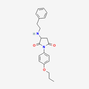 3-[(2-Phenylethyl)amino]-1-(4-propoxyphenyl)pyrrolidine-2,5-dione