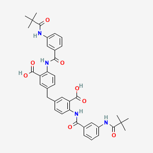 3,3'-methylenebis[6-({3-[(2,2-dimethylpropanoyl)amino]benzoyl}amino)benzoic acid]