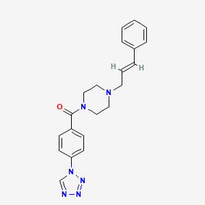 1-[(2E)-3-phenylprop-2-en-1-yl]-4-[4-(1H-tetrazol-1-yl)benzoyl]piperazine