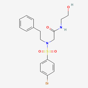 N~2~-[(4-bromophenyl)sulfonyl]-N~1~-(2-hydroxyethyl)-N~2~-(2-phenylethyl)glycinamide