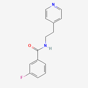 3-fluoro-N-[2-(4-pyridinyl)ethyl]benzamide