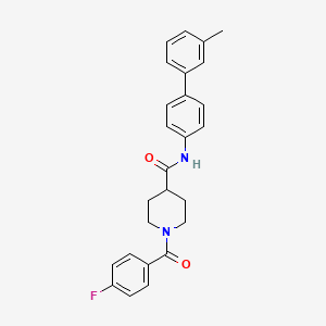 molecular formula C26H25FN2O2 B5076873 1-(4-fluorobenzoyl)-N-(3'-methyl-4-biphenylyl)-4-piperidinecarboxamide 