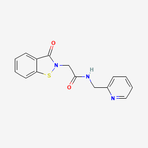 2-(3-oxo-1,2-benzisothiazol-2(3H)-yl)-N-(2-pyridinylmethyl)acetamide