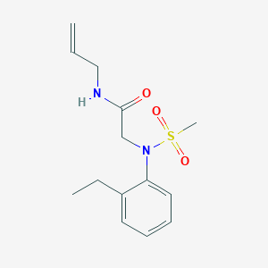 molecular formula C14H20N2O3S B5076929 N~1~-allyl-N~2~-(2-ethylphenyl)-N~2~-(methylsulfonyl)glycinamide 