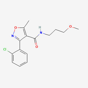 molecular formula C15H17ClN2O3 B5076934 3-(2-chlorophenyl)-N-(3-methoxypropyl)-5-methyl-4-isoxazolecarboxamide 