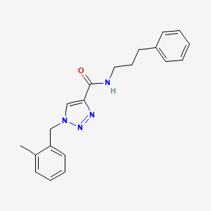 molecular formula C20H22N4O B5076942 1-(2-methylbenzyl)-N-(3-phenylpropyl)-1H-1,2,3-triazole-4-carboxamide 