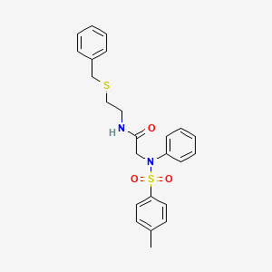 molecular formula C24H26N2O3S2 B5076951 N~1~-[2-(benzylthio)ethyl]-N~2~-[(4-methylphenyl)sulfonyl]-N~2~-phenylglycinamide 