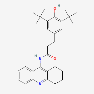 molecular formula C30H38N2O2 B5076963 3-(3,5-ditert-butyl-4-hydroxyphenyl)-N-(1,2,3,4-tetrahydroacridin-9-yl)propanamide 