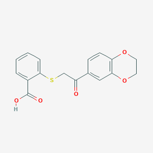 2-{[2-(2,3-dihydro-1,4-benzodioxin-6-yl)-2-oxoethyl]thio}benzoic acid