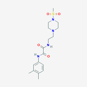 N'-(3,4-dimethylphenyl)-N-[2-(4-methylsulfonylpiperazin-1-yl)ethyl]oxamide