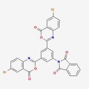 molecular formula C30H13Br2N3O6 B5077013 2-[3,5-Bis(6-bromo-4-oxo-3,1-benzoxazin-2-yl)phenyl]isoindole-1,3-dione 