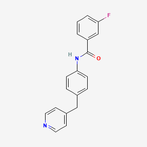 molecular formula C19H15FN2O B5077031 3-fluoro-N-[4-(4-pyridinylmethyl)phenyl]benzamide 