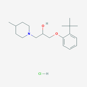 1-(2-Tert-butylphenoxy)-3-(4-methylpiperidin-1-yl)propan-2-ol;hydrochloride