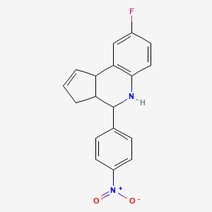 8-fluoro-4-(4-nitrophenyl)-3a,4,5,9b-tetrahydro-3H-cyclopenta[c]quinoline