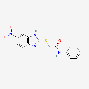 2-[(6-nitro-1H-benzimidazol-2-yl)sulfanyl]-N-phenylacetamide