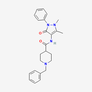 1-benzyl-N-(1,5-dimethyl-3-oxo-2-phenyl-2,3-dihydro-1H-pyrazol-4-yl)-4-piperidinecarboxamide