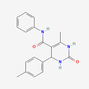 molecular formula C19H19N3O2 B5077085 6-methyl-4-(4-methylphenyl)-2-oxo-N-phenyl-1,2,3,4-tetrahydropyrimidine-5-carboxamide 