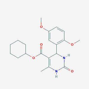 cyclohexyl 4-(2,5-dimethoxyphenyl)-6-methyl-2-oxo-1,2,3,4-tetrahydro-5-pyrimidinecarboxylate