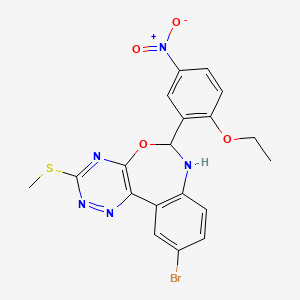 10-bromo-6-(2-ethoxy-5-nitrophenyl)-3-(methylthio)-6,7-dihydro[1,2,4]triazino[5,6-d][3,1]benzoxazepine